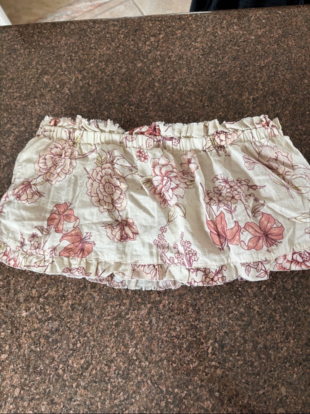REVOLVE/some dayslovin LadiesCream Floral Ruffle Tube Crop Top-M-NWT